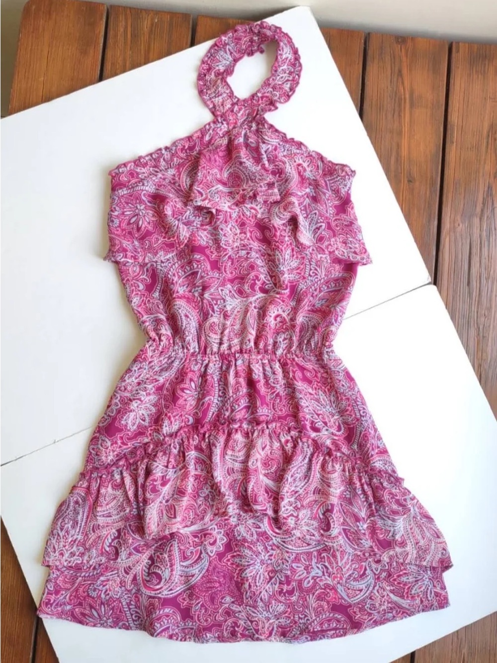 Parker Magenta Paisley Trim Blouse